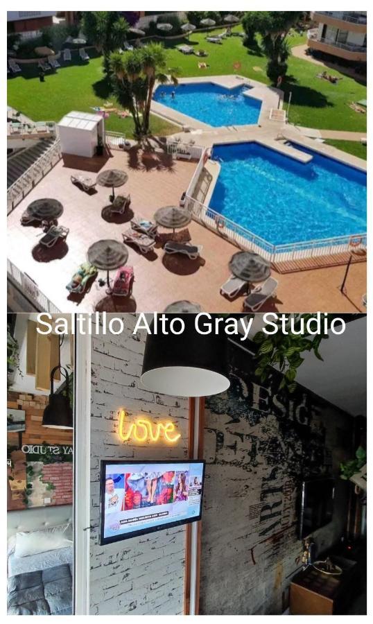 Saltillo Alto Gray Studio. Vistas Al Mar Y Piscina Torremolinos Exteriör bild